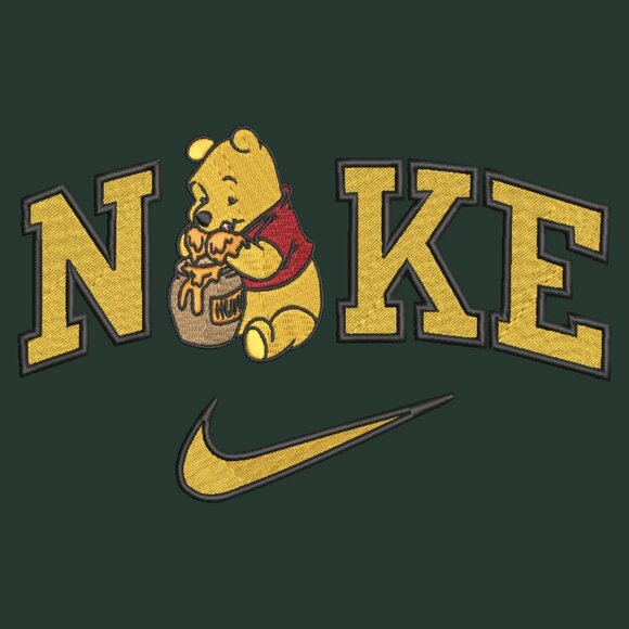 Nike Winnie The Pooh Embroidered Adult Unisex Crewneck Sweatshirt Honey Pot - Picture 9 of 16